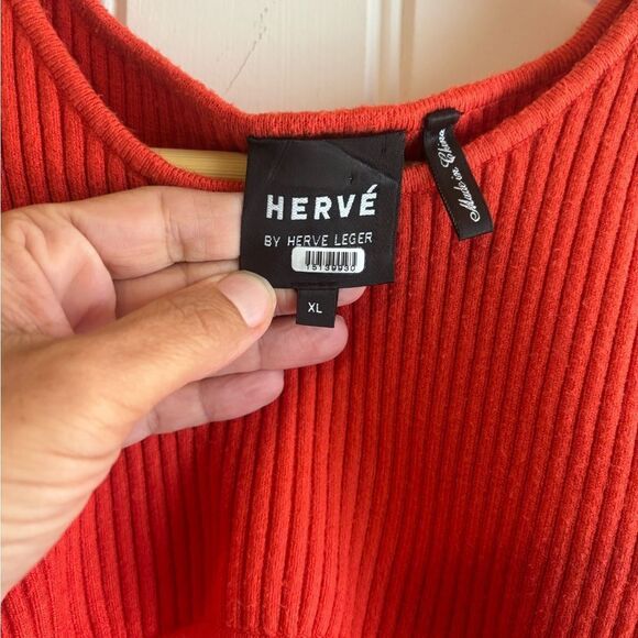 Herve Leger off shoulder Bodycon Dress cut out long sleeves - Picture 10 of 15